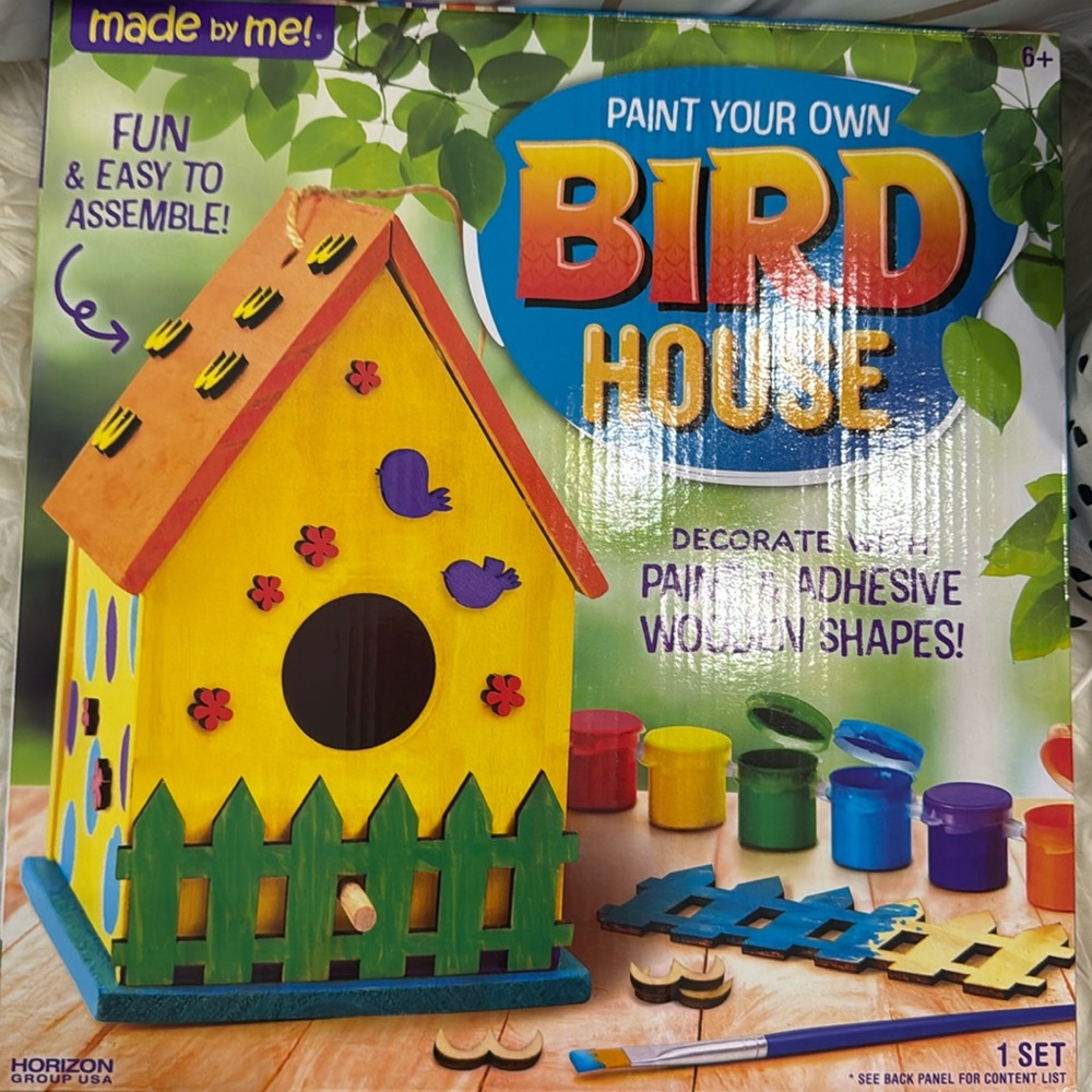 Paint your own birdhouse kit new